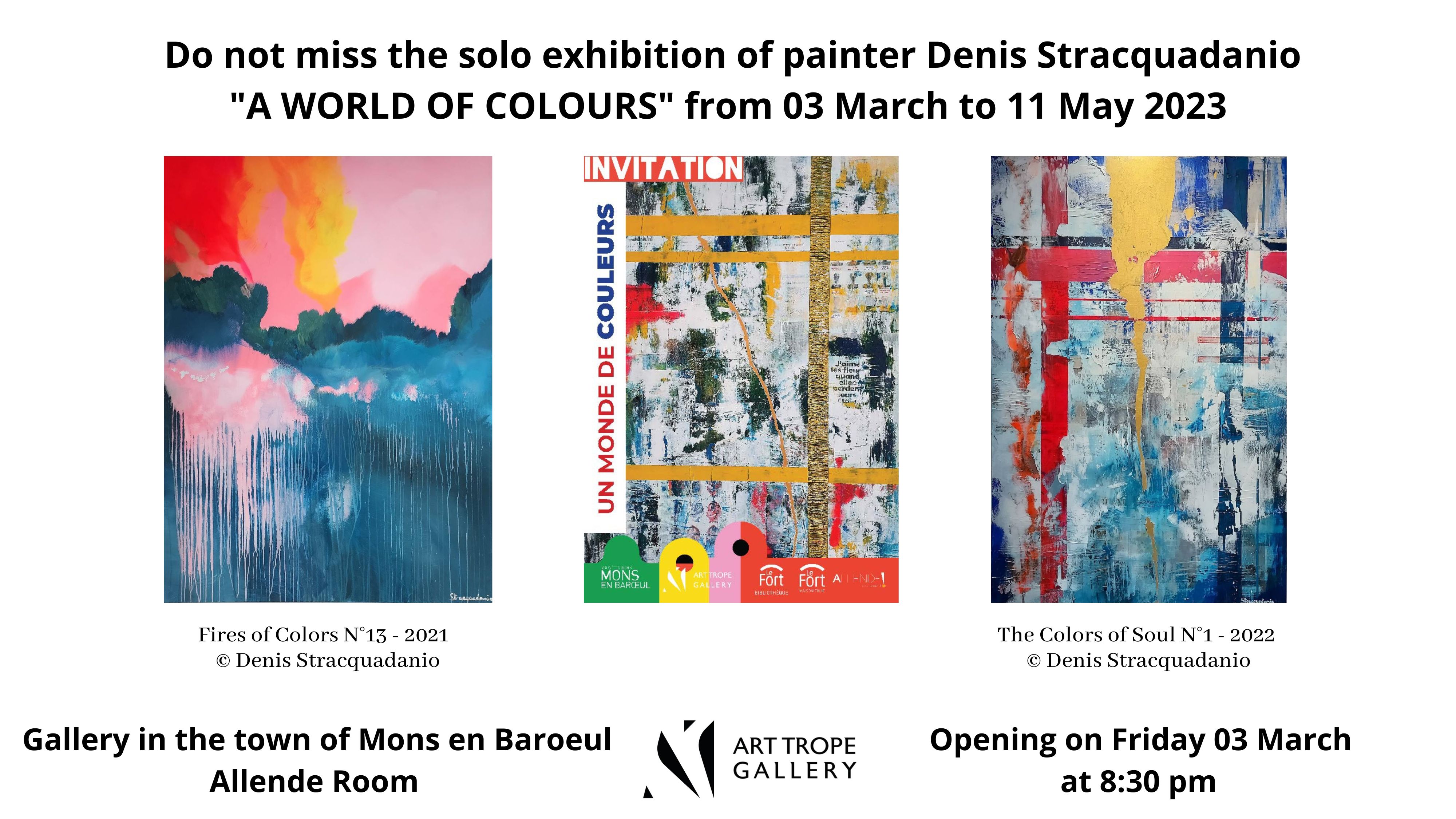 Individual Exhibition - Denis Stracquadanio - "A WORLD OF COLORS" - Mons en Baroeul - France