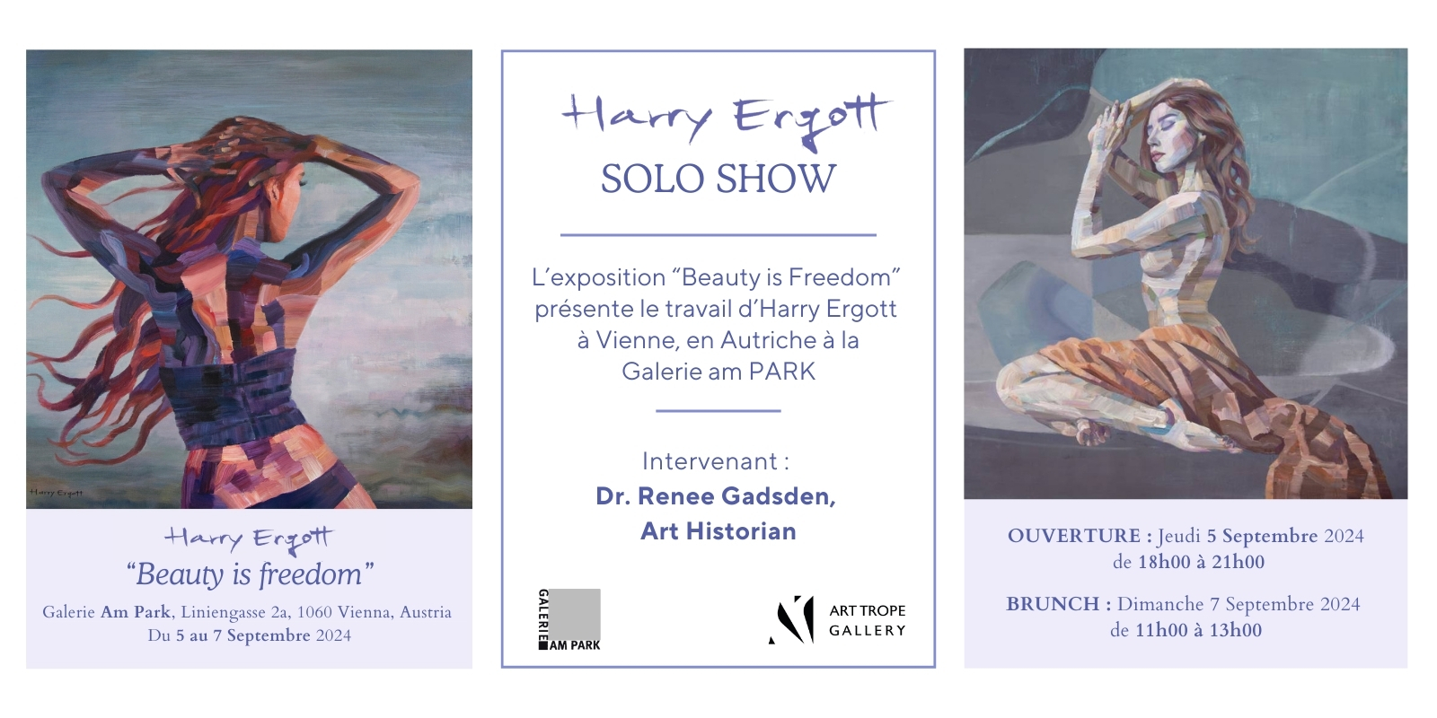 Exposition personnelle - Harry Ergott - "Beauty is Freedom" - Galerie am PARK - Vienne - Autriche