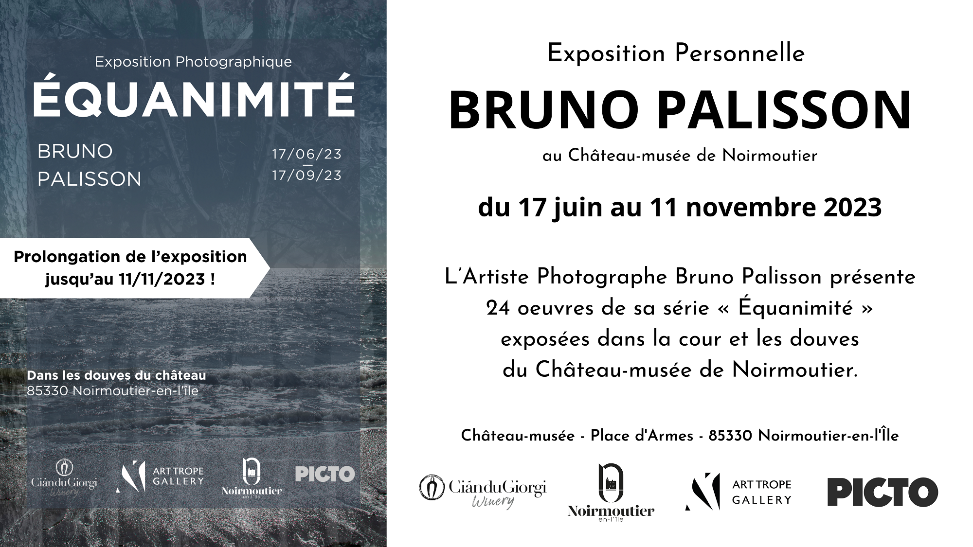 Exposition Personnelle - Bruno Palisson - "EQUANIMITE" - Château-musée de Noirmoutier - France