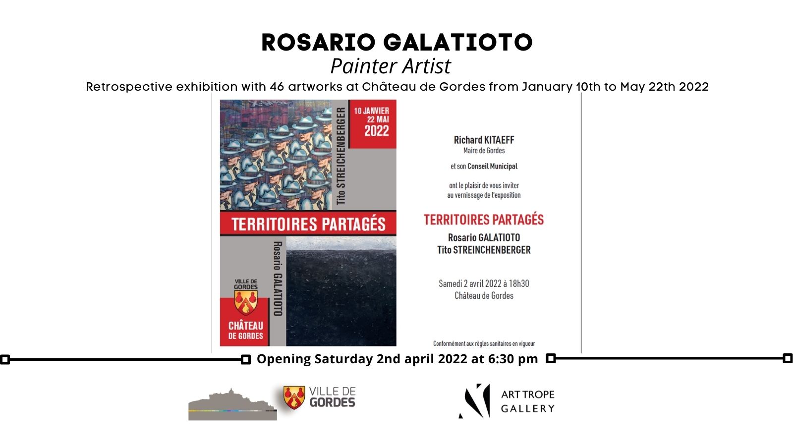 Individual Exhibition - Rosario Galatioto - Château de Gordes - Lubéron - France